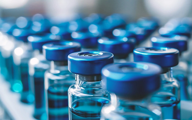 vials in a laboratory